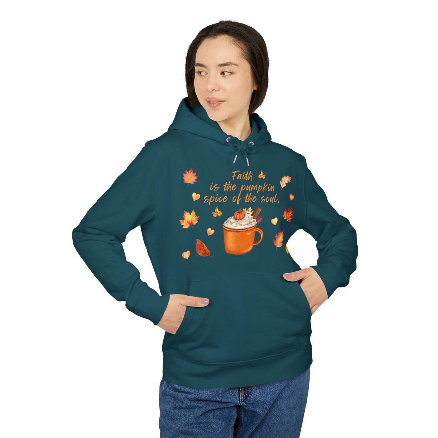 Women's Christian Pumpkin Spice Hoodie, Cozy Seasonal Hoodie, Perfect for Autumn, Cute Gift for Coffee Lovers