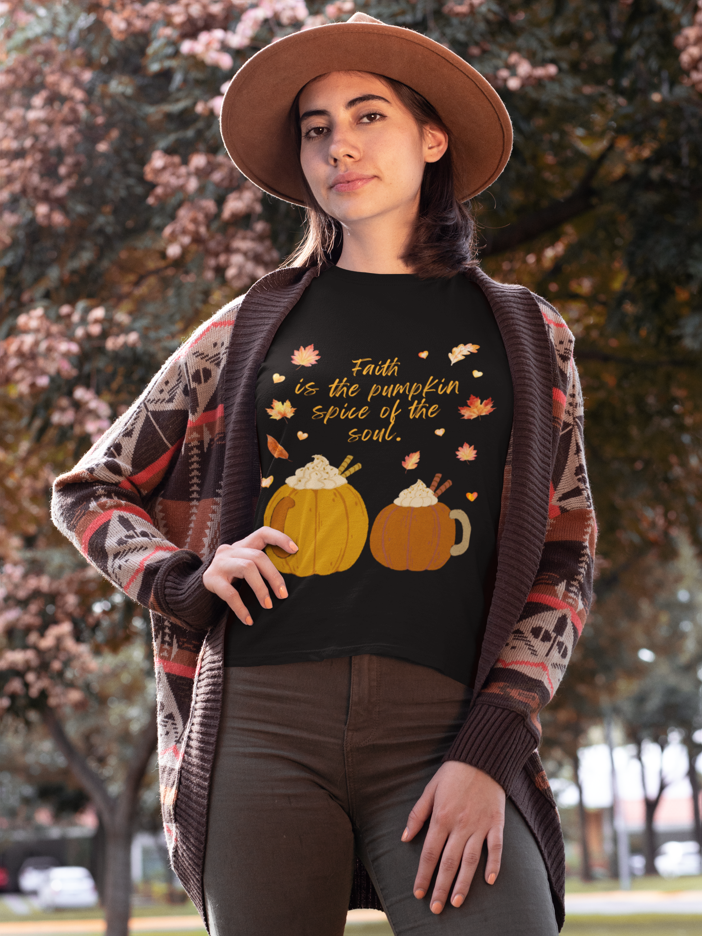 Autumn Faith Baby Tee, Cute Fall Shirt, Pumpkin Spice Tee, Organic Cotton Top, Baby Shower Gift, Halloween Outfit
