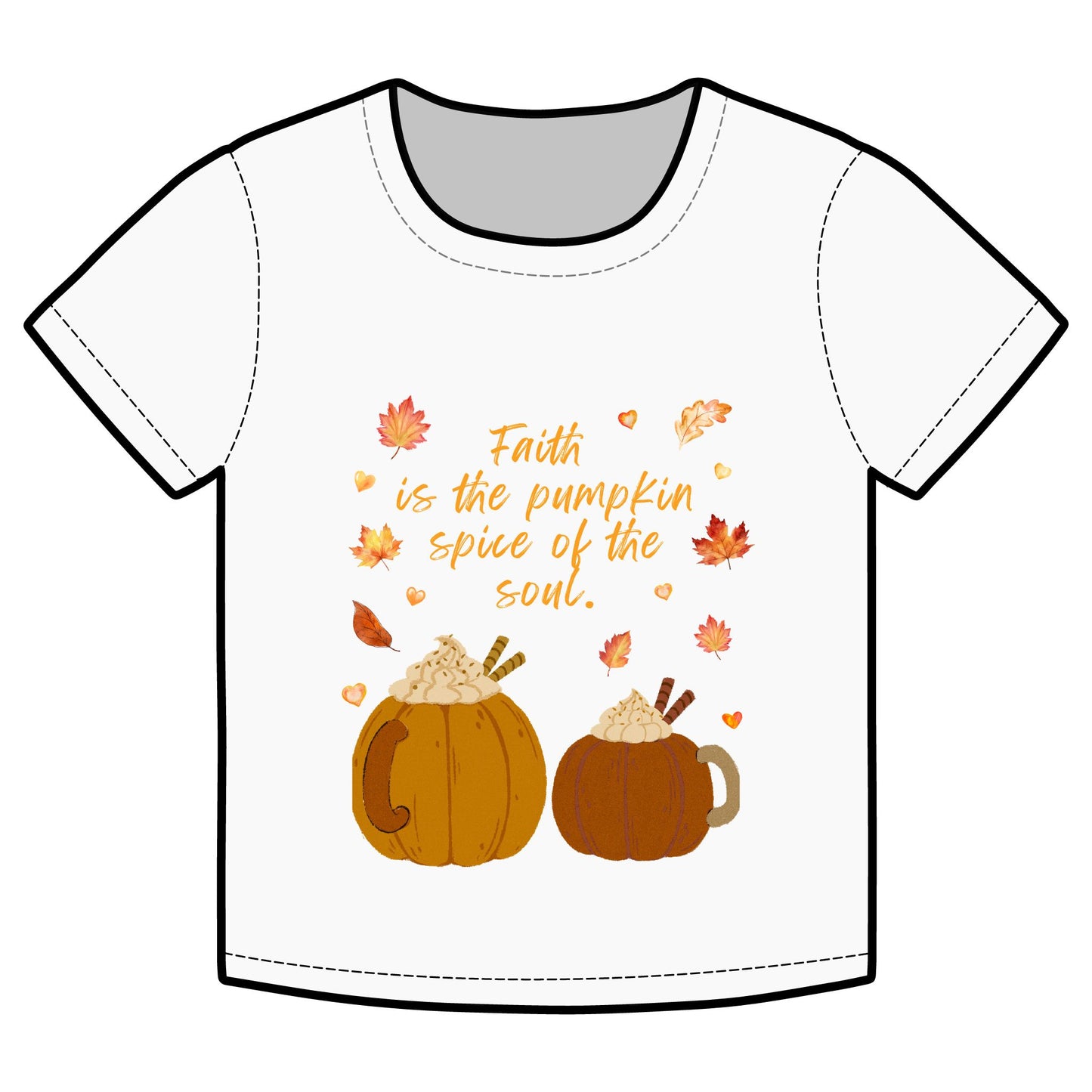 Autumn Faith Baby Tee, Cute Fall Shirt, Pumpkin Spice Tee, Organic Cotton Top, Baby Shower Gift, Halloween Outfit