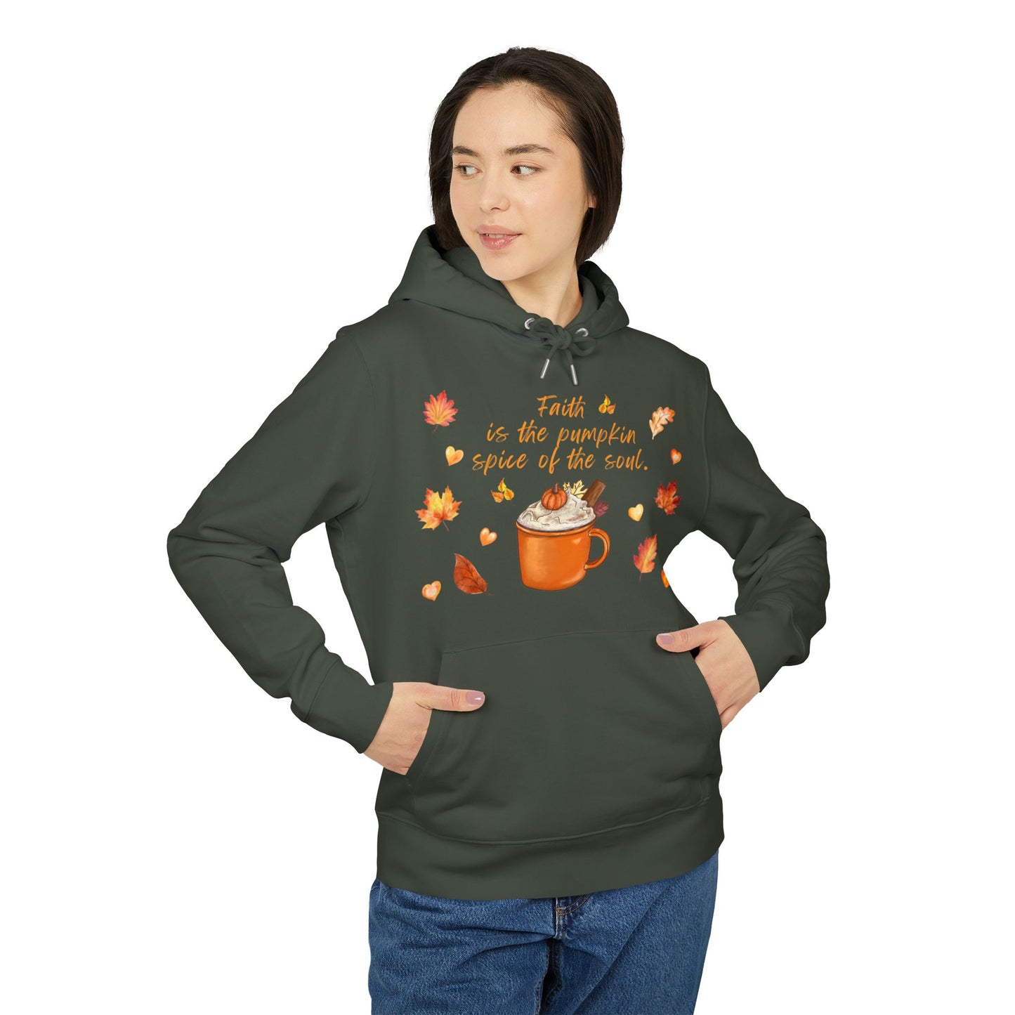 Women's Christian Pumpkin Spice Hoodie, Cozy Seasonal Hoodie, Perfect for Autumn, Cute Gift for Coffee Lovers