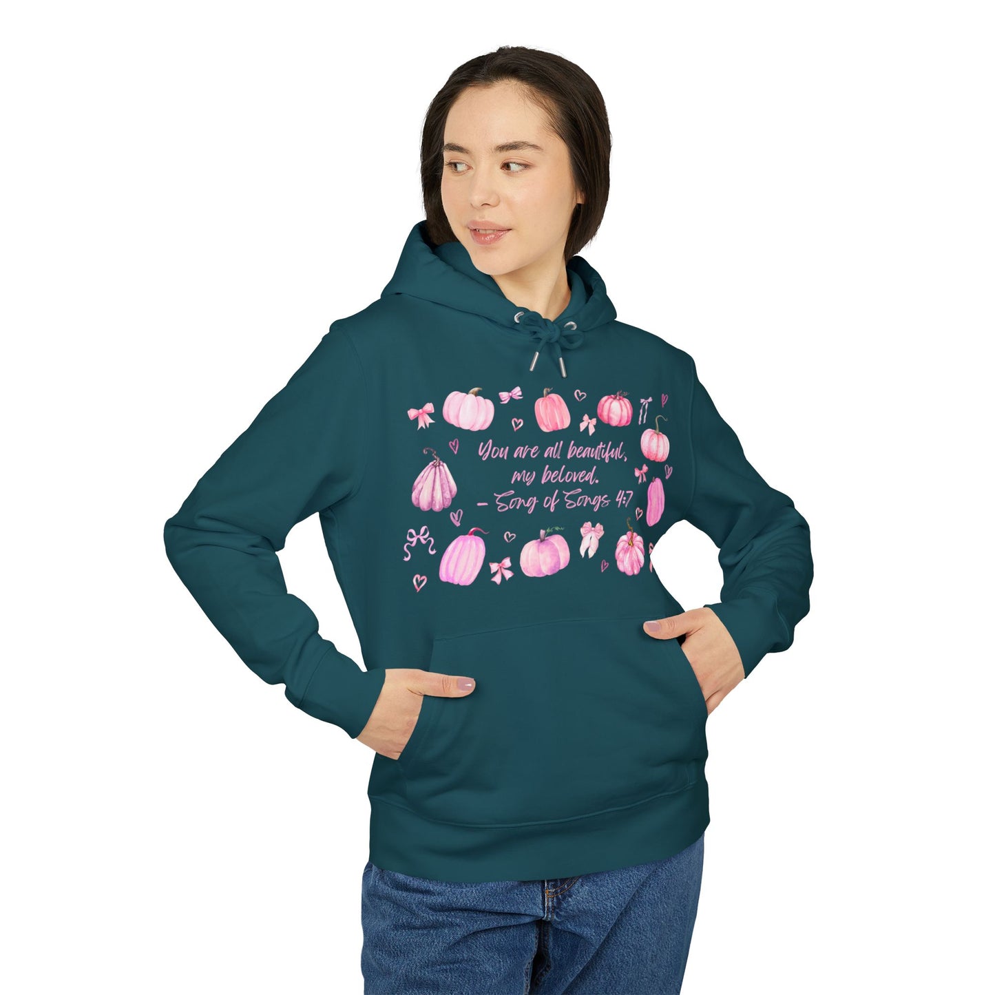 Women's Christian Fall Hoodie with Song of Songs 4:7 Verse
