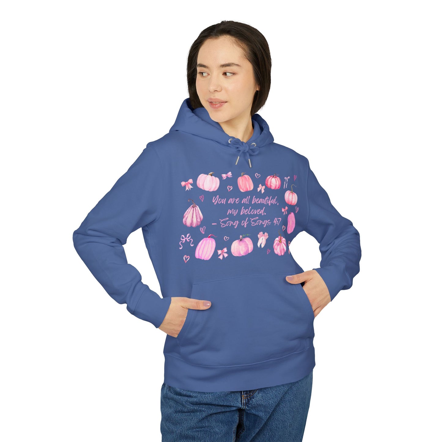 Women's Christian Fall Hoodie with Song of Songs 4:7 Verse