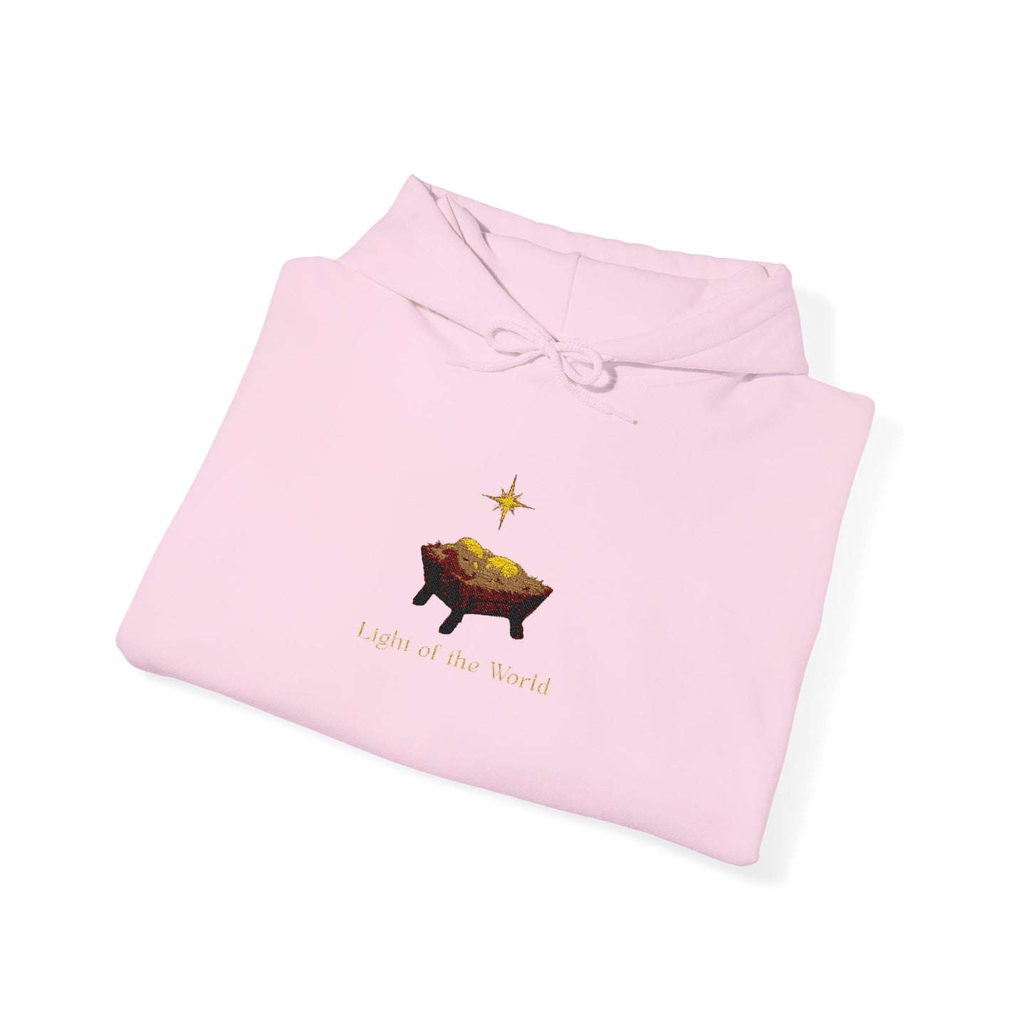 Christian Christmas Hoodie — Lamb in Manger with Star of Bethlehem