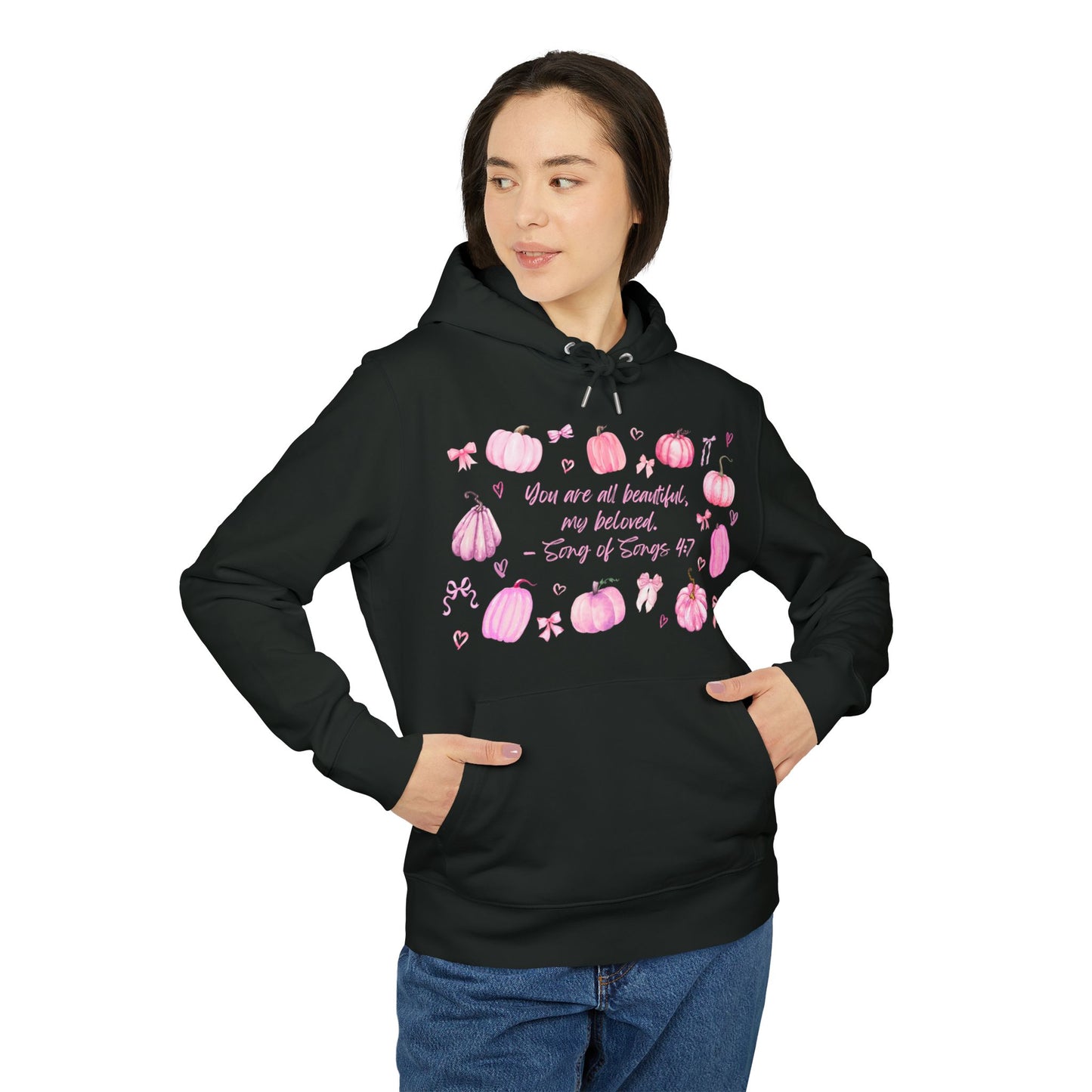 Women's Christian Fall Hoodie with Song of Songs 4:7 Verse