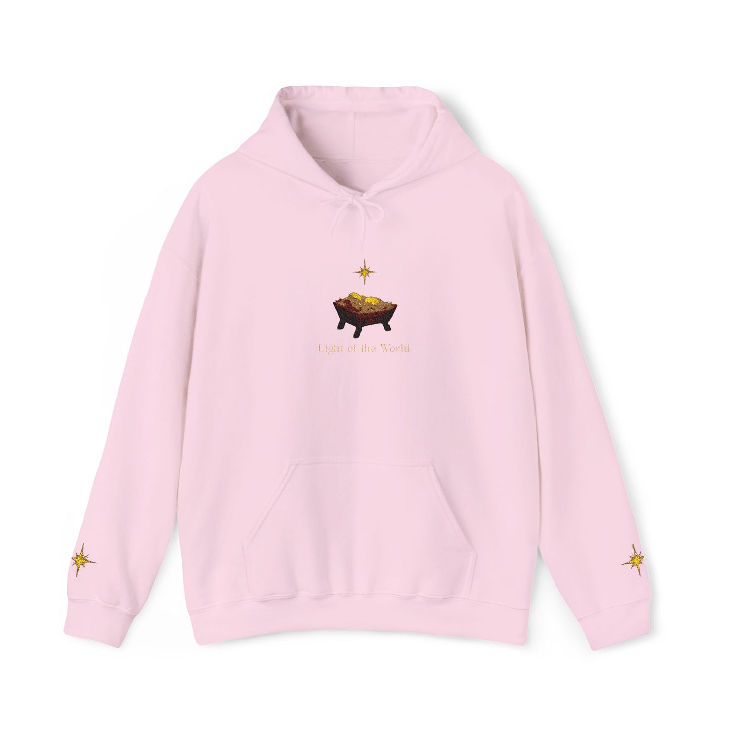 Christian Christmas Hoodie — Lamb in Manger with Star of Bethlehem