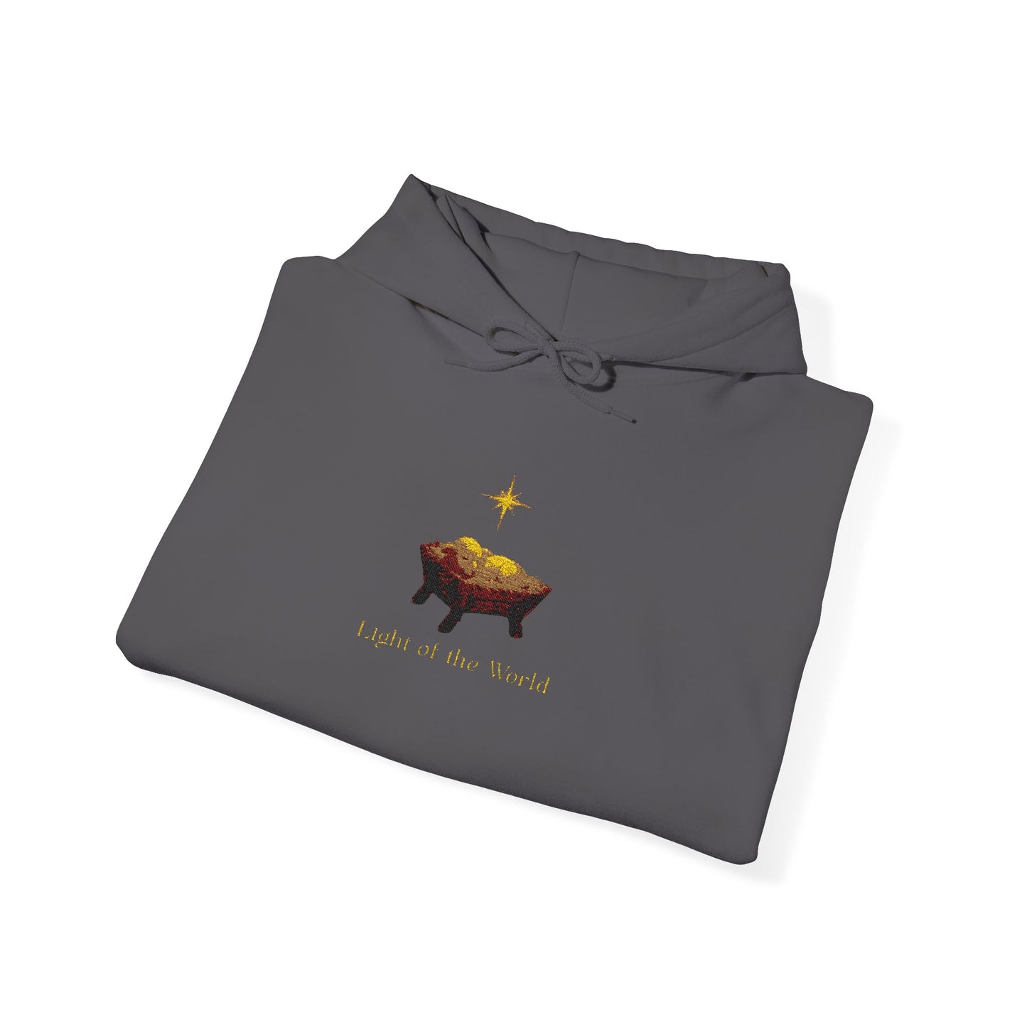Christian Christmas Hoodie — Lamb in Manger with Star of Bethlehem
