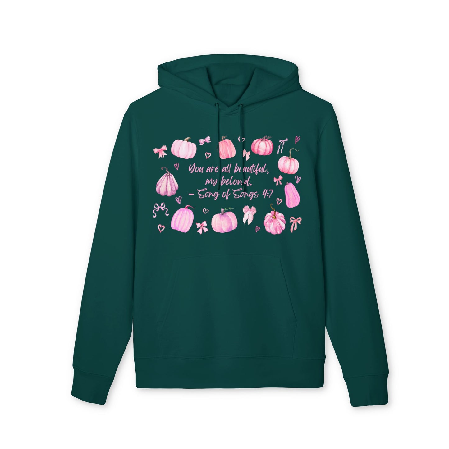 Women's Christian Fall Hoodie with Song of Songs 4:7 Verse