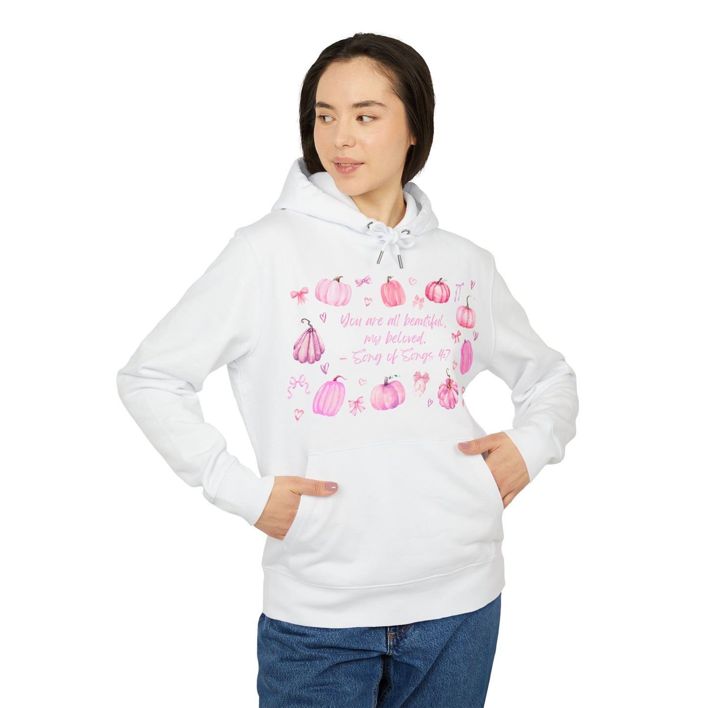 Women's Christian Fall Hoodie with Song of Songs 4:7 Verse