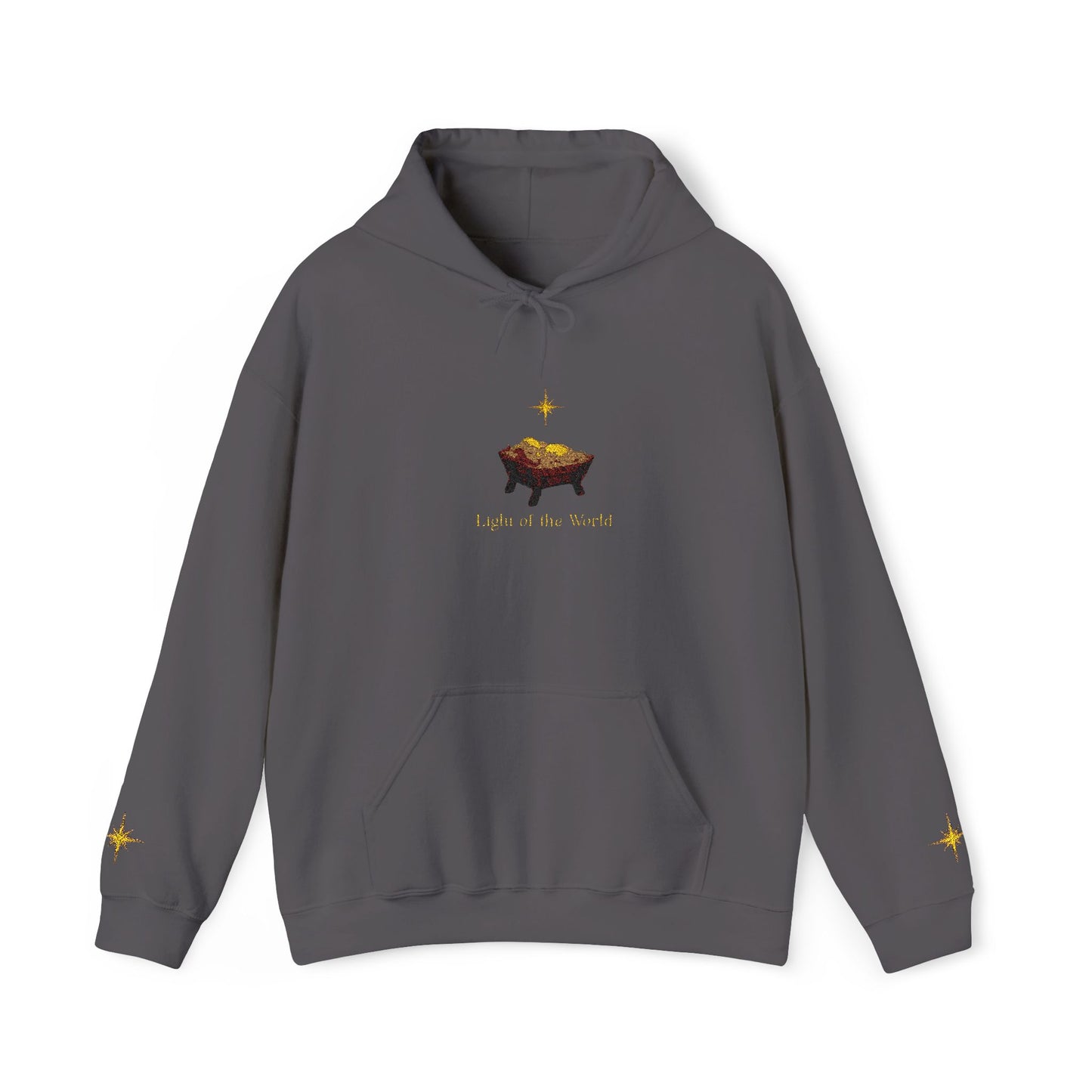 Christian Christmas Hoodie — Lamb in Manger with Star of Bethlehem