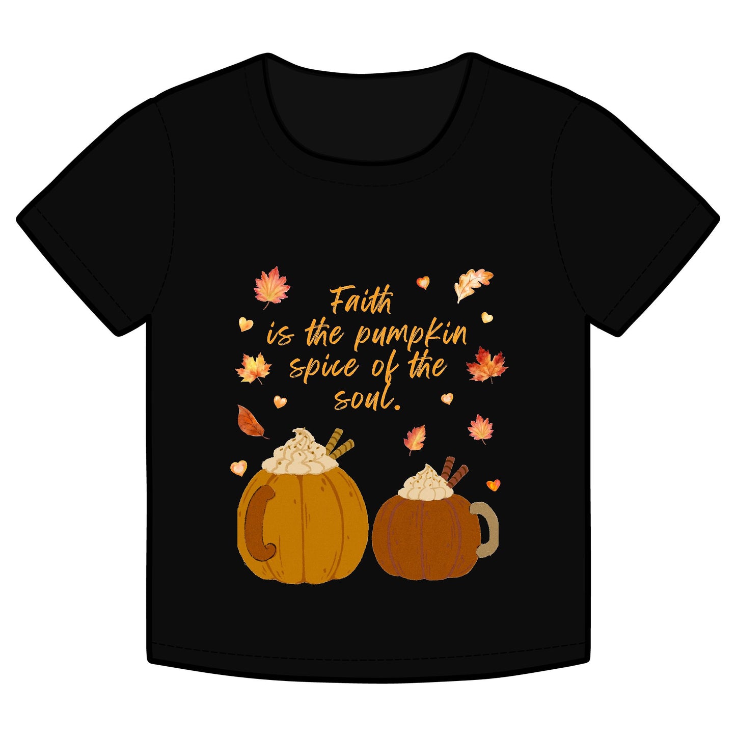 Autumn Faith Baby Tee, Cute Fall Shirt, Pumpkin Spice Tee, Organic Cotton Top, Baby Shower Gift, Halloween Outfit