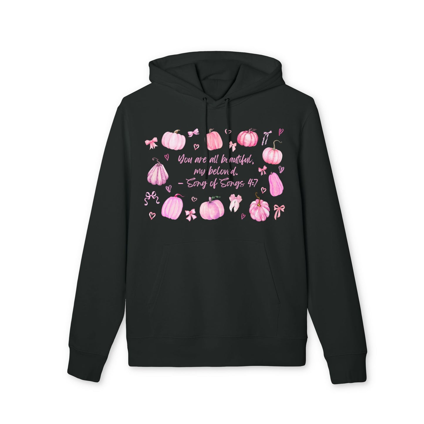 Women's Christian Fall Hoodie with Song of Songs 4:7 Verse