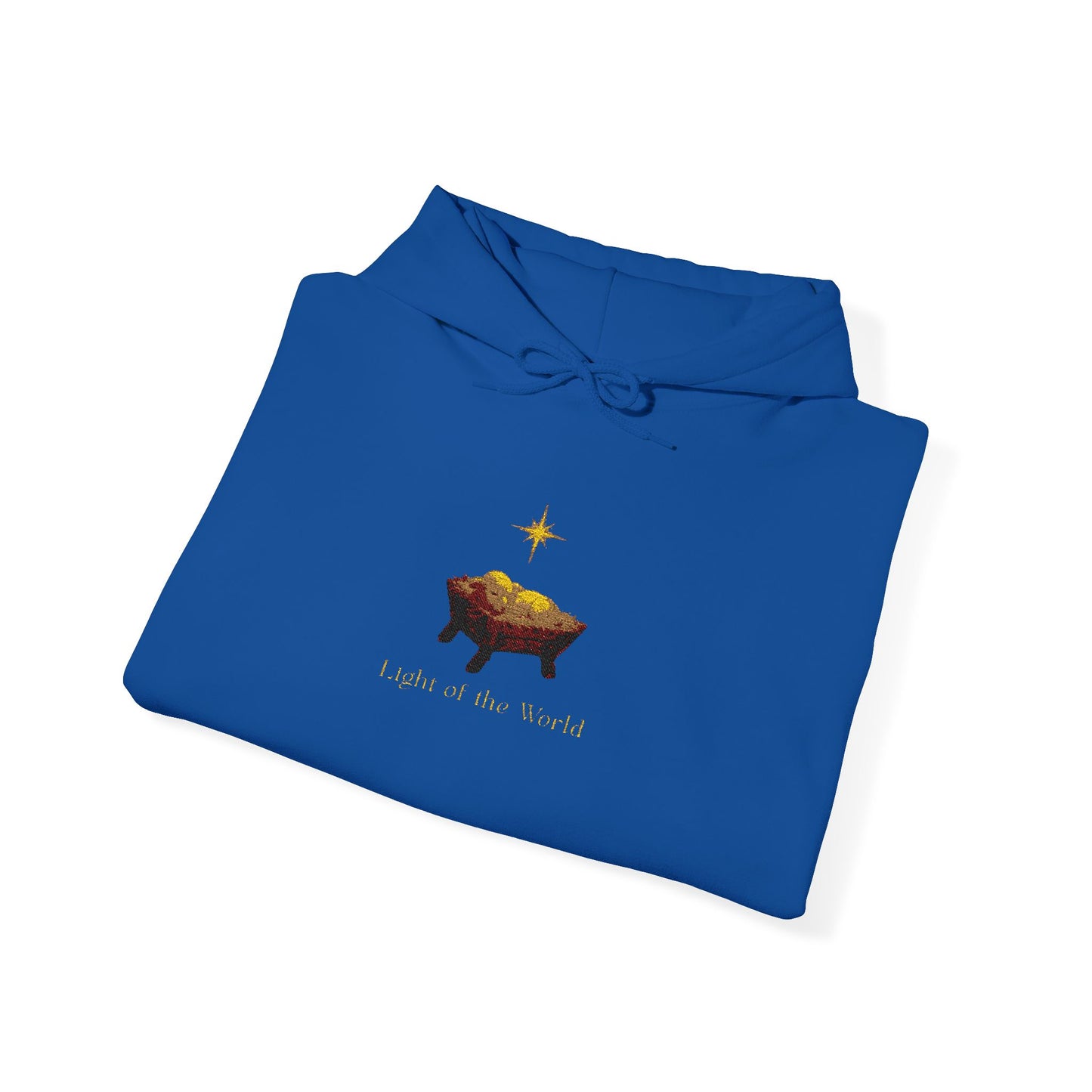 Christian Christmas Hoodie — Lamb in Manger with Star of Bethlehem