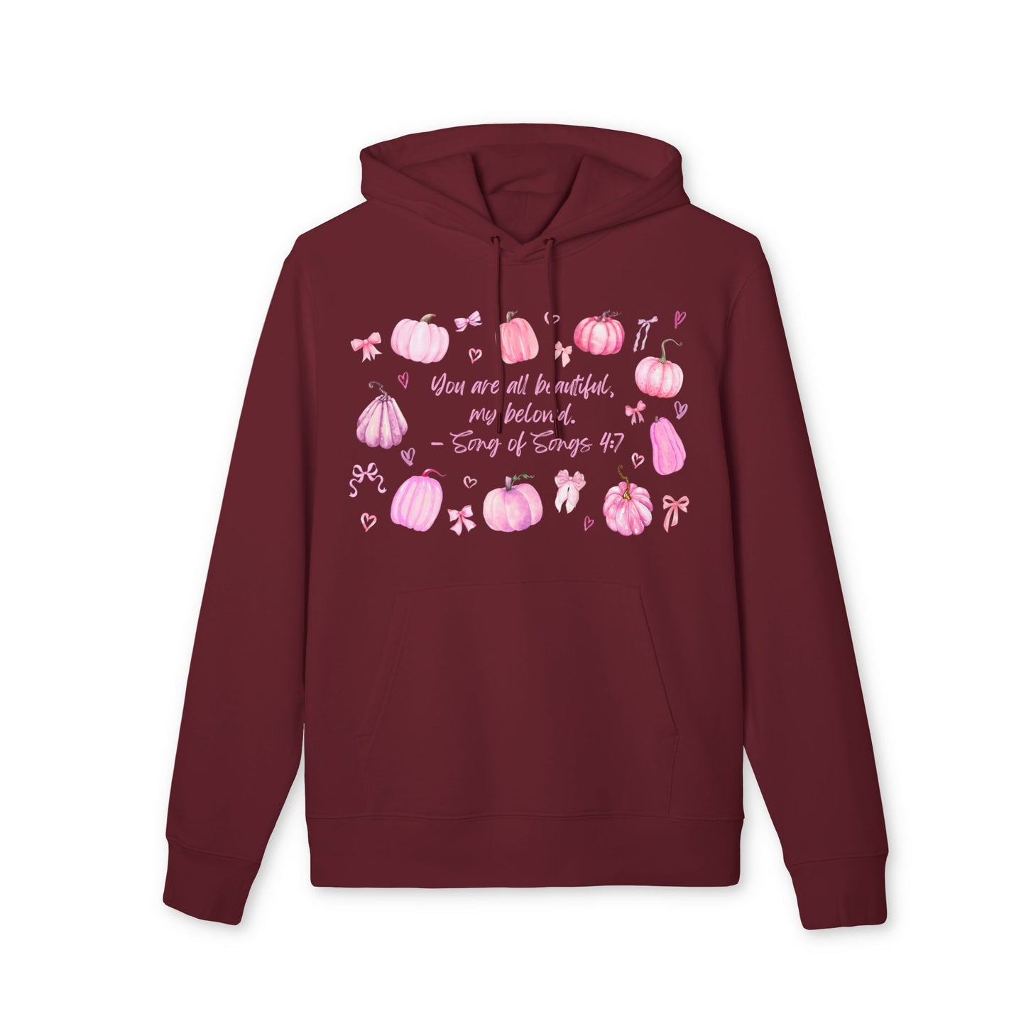 Women's Christian Fall Hoodie with Song of Songs 4:7 Verse