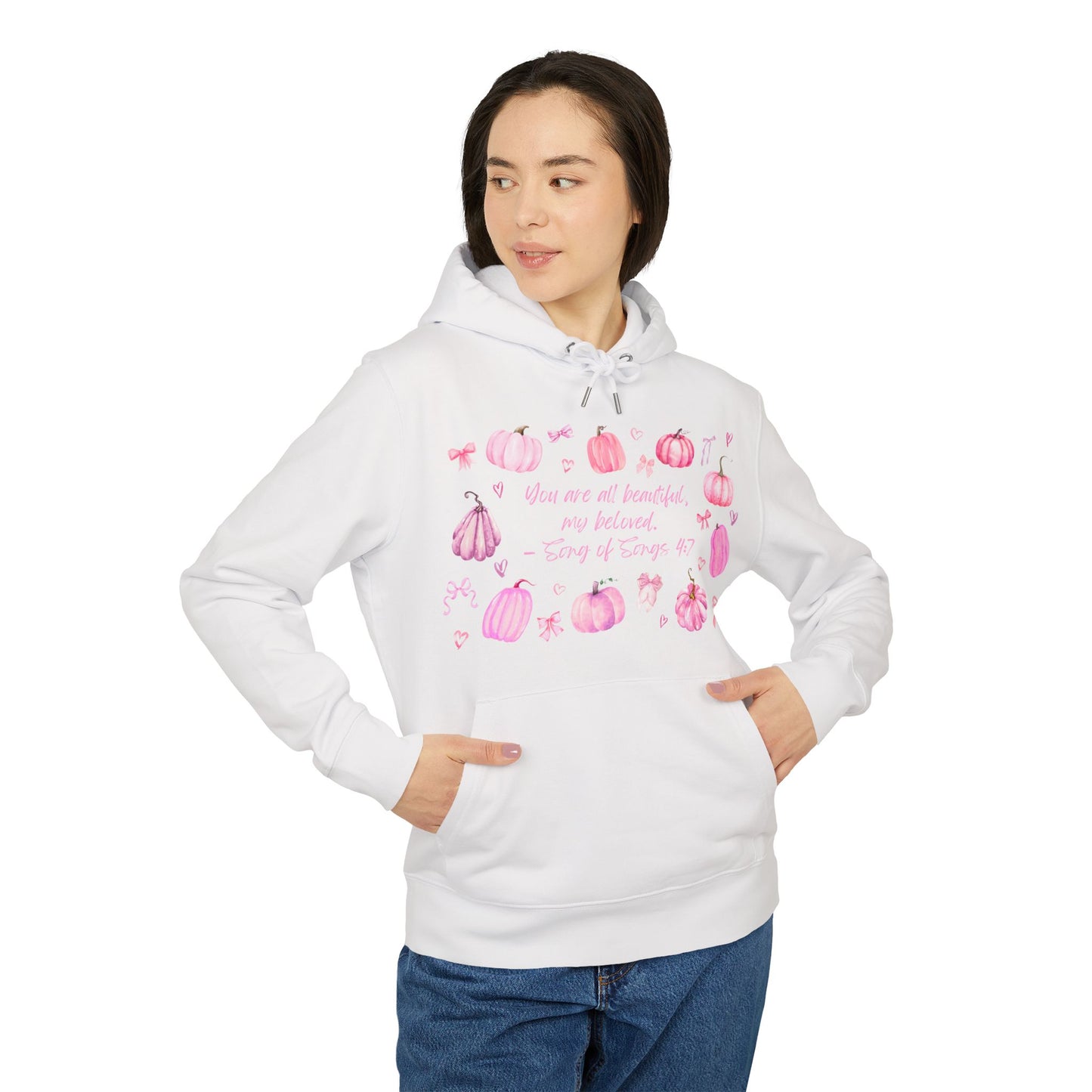 Women's Christian Fall Hoodie with Song of Songs 4:7 Verse